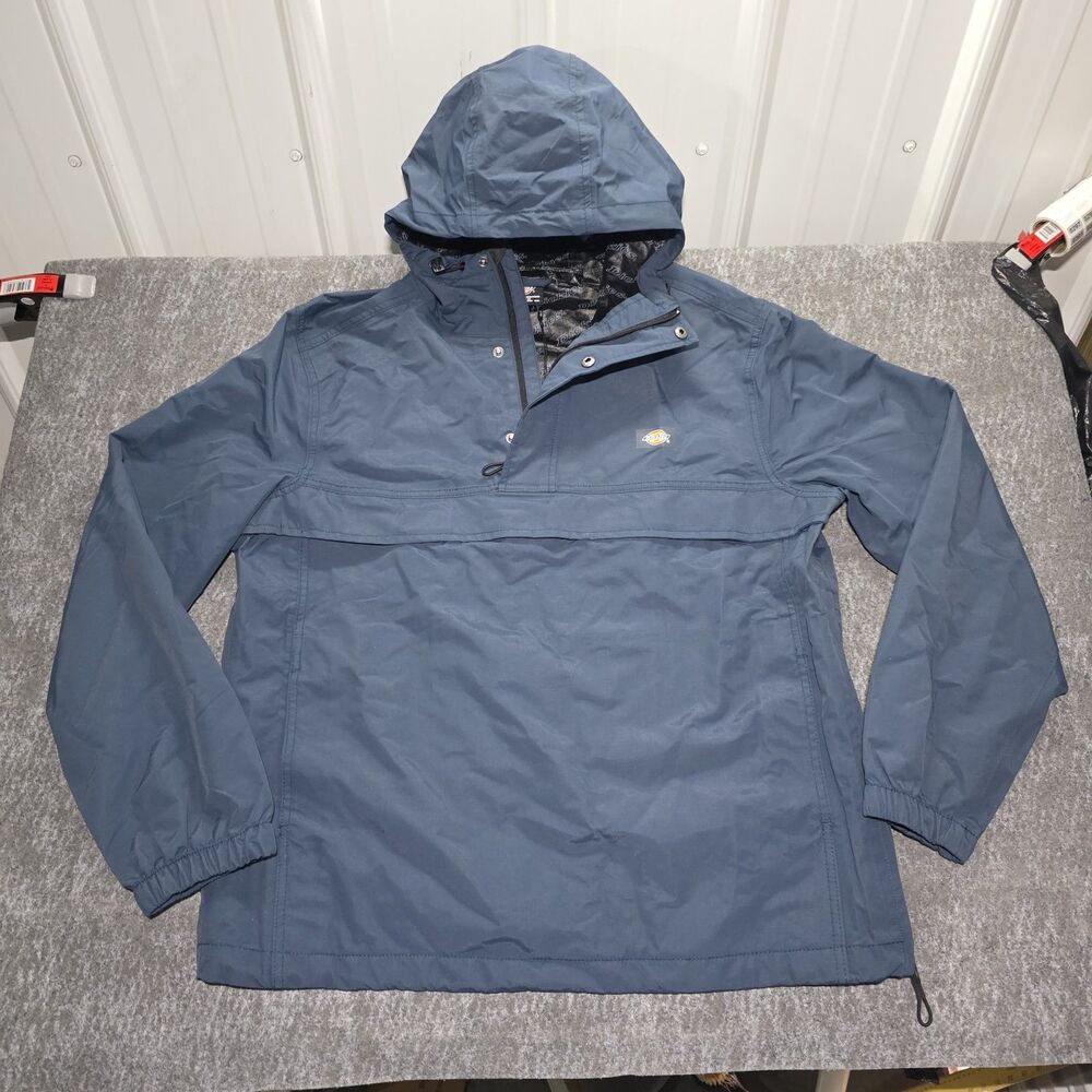 Dickies Glacier View Anorak Jacket Men’s M Blue Water Resistant NWT